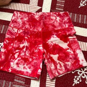 Women’s CVG red tie dye 5”inseam shorts